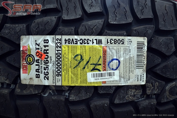 MICKEY THOMPSON STZ 265/60R18 เส้นละ 7,500 บาท MICKEY THOMPSON STZ 265/60R18 เส้นละ 7,500 บาท