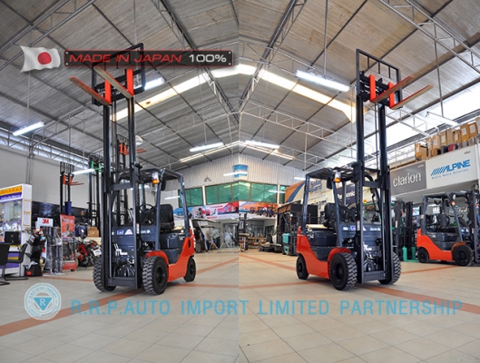 ขายรถโฟล์คลิฟท์มือสอง TOYOTA รุ่น 8FD14-11009 นำเข้าจากประเทศญี่ปุ่น 100\% ไม่เคยใช้งานในไทย