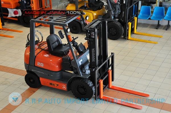 ขายรถโฟล์คลิฟท์มือสอง TOYOTA รุ่น 6FG20-12243 ราคา 195,000 บาท  นำเข้าจากประเทศญี่ปุ่น 100\% ไม่เคยใช้งานในไทย