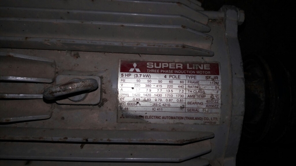 มอเตอร์มิตซู5แรง3เฟส มอเตอร์มิตซู5แรง3เฟส