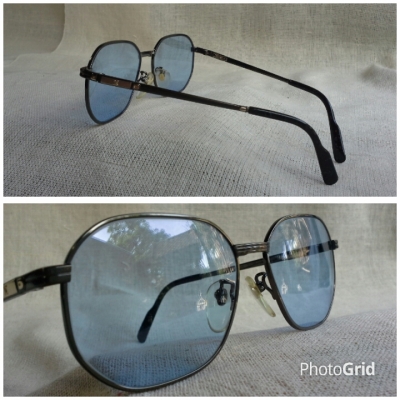 แว่นตาปาริเซียนแถวหน้า  &#039;ไททาเนียมบริสุทธิ์&#039;  Vintage CELINE handmade in France
