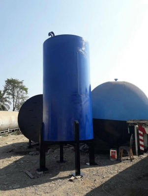 ถังเหล็กสีน้ำเงิน ต่อใหม่สวยๆครับ ขนาด 5000 ลิตร สภาพดี