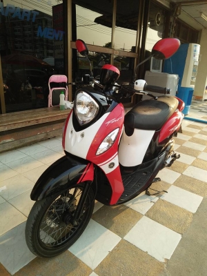 New Fino FI สีแดงขาวดำ ปี 2556 รุ่นสปอร์ต รถสวย หัวฉีดประหยัดน้ำมัน