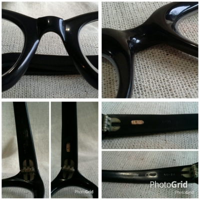 แว่นสายตายาวเลนส์มัลติโค้ทสองชั้น &#039;เนิร์ด&#039;  อิตาเลียนวินเทจยุค &#039;60s  Vintage FILOS handmade in Italy  ค่าสายตา +200  บิ๊กไซซ์!