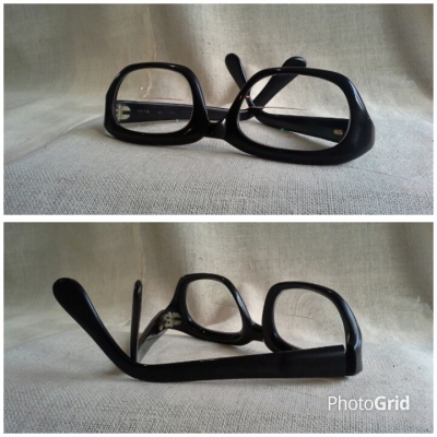 แว่นสายตายาวเลนส์มัลติโค้ทสองชั้น &#039;เนิร์ด&#039;  อิตาเลียนวินเทจยุค &#039;60s  Vintage FILOS handmade in Italy  ค่าสายตา +200  บิ๊กไซซ์!