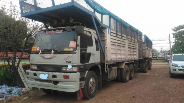 พ่วง 18 ล้อ HINO 3H เครื่อง P11C 320 แรง กระบะเหล็ก-ดั้ม / รถพร้อมใช้ 1.3 ล้าน