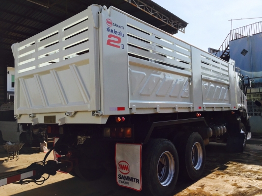 ขายรถพ่วง ISUZU เครื่อง 360 แรง ปี 56 กระบะดัมพ์สามมิตร ลูก 3 เพลาแท้ ทะเบียนพร้อม