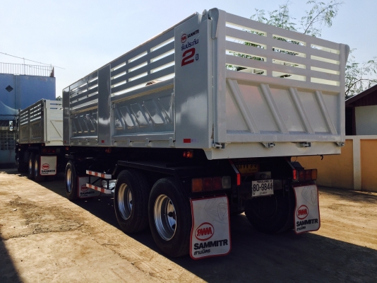 ขายรถพ่วง 22 ล้อ ISUZU เครื่อง 360 แรง ปี 56 กระบะดัมพ์สามมิตร ลูก 3 เพลาแท้ ทะเบียนพร้อม