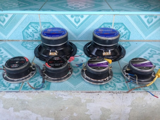 ขายราคาตามรายการ 1..6.5&quot;ดีดราก้อน+แหลมยกกองขาย 1350 บาทปกติทุกดอก 2..คาปาแท้ ขาย 650 บาท 3..ฟร้อนLG(อ่านปกติ)ขาย 600 บาท 4..ฟร้อนPioneer(ไม่อ่านแผ่นรับfmปกติ) ขาย 350 บาท มือสองทุกชิ้นสนใจ0892425454 อยู่สระบุรี