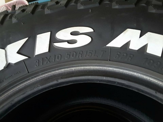Maxxis MT764 ขนาด 31-10.5-15 ปี12 สภาพสวยๆ 1ชุด Maxxis MT764 ขนาด 31-10.5-15 ปี12 สภาพสวยๆ 1ชุด