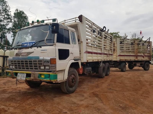 HINO ZM703 (แม่ลูกไม่ดั้ม) 595,000 บาท เครื่อง K13C-260 แรง เกียร์อีตั้น 2 เพลา ZM 8 น้อต เบรคแห้ง พ