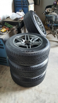 ล้อแม็กยาง TOYO H/T OPEN COUNTRY ปี14 225/65R 17 102H ล้อหน้า 8.5JX17 ล้อหลัง 9.5JX17 ล้อแม็กยาง TOYO H/T OPEN COUNTRY ปี14 225/65R 17 102H ล้อหน้า 8.5JX17 ล้อหลัง 9.5JX17