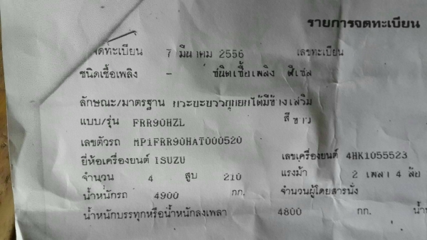 รถอีซูซุ 6 ล้อดั้ม FRR 210 แรงม้า. ปี 56. สนใจติดต่อ 081 - 6079515