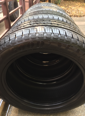 ยางถอดป้ายแดง Goodyear 265 50 20 ปลายปี16 ตุ่มหน้ายางครบทุกเส้น เนื้อนิ่มๆ ไม่มีปะ ใช้ยาว ราคาไม่แพง