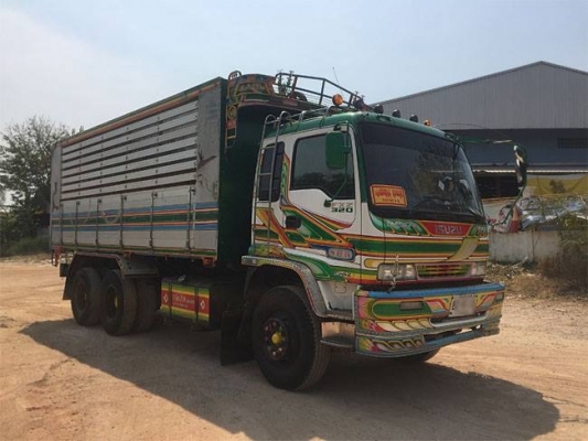ขายสิบล้อดัมพ์แม่+ลูก Isuzu deca เครื่อง 320 แรง ปี 49 เครื่องดำ เฟืองเร็ว กระบะดัมพ์มิเนียมอู่สหกิจ ลูก 2 เพลา พร้อมใช้งาน