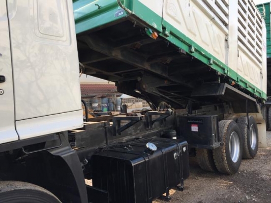 ขายรถสิบล้อดัมพ์แม่+ลูก Hino เครื่อง 344 แรง ปลายปี 56 ดัมพ์สามมิตร ไฮสปรีด  เบรคแห้ง ทะเบียนพร้อม