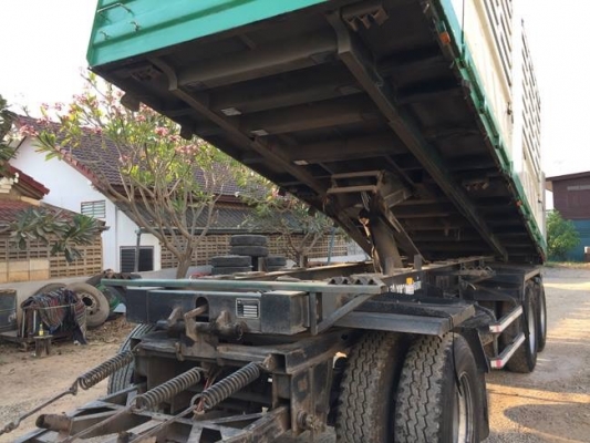 ขายรถสิบล้อดัมพ์แม่+ลูก Hino เครื่อง 344 แรง ปลายปี 56 ดัมพ์สามมิตร ไฮสปรีด  เบรคแห้ง ทะเบียนพร้อม