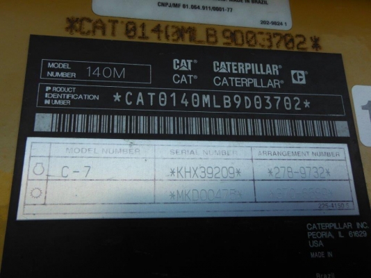 รถเกรด Caterpillar 140M#B9D03702 *USA  สั่งนำเข้าโทร. 080-6565422 (หนิง)