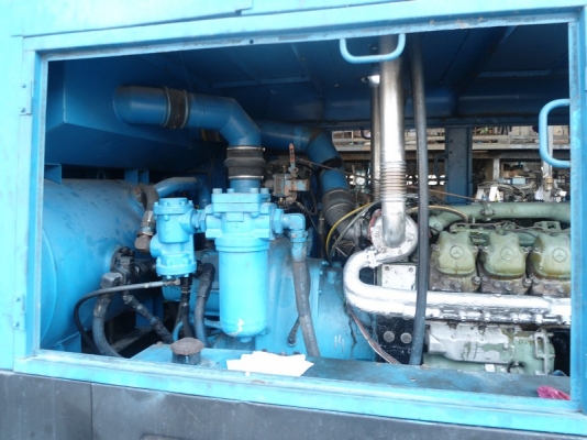 ขายปั้มลม AIRMAN PDS 750  17.5BAR พร้อมใช้งาน รับประกันให้นะครับ เครื่องยนต์ BENZ 8 สูบ