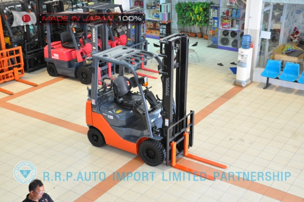 ขายรถโฟล์คลิฟท์มือสอง TOYOTA รุ่น 8FG15-31576 นำเข้าจากประเทศญี่ปุ่น 100\% ไม่เคยใช้งานในไทย