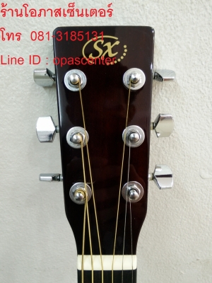 กีต้าร์โปร่งเว้าไฟฟ้า SX รุ่น SD1-CE-VS สีซันเบิร์ส เงา ทรงสวย ของใหม่ มือหนึ่ง EQ อย่างดี