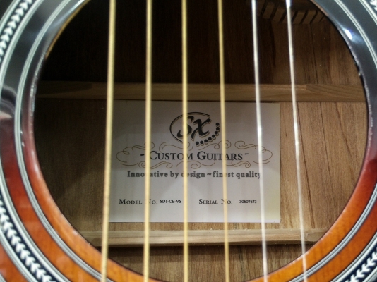 กีต้าร์โปร่งเว้าไฟฟ้า SX รุ่น SD1-CE-VS สีซันเบิร์ส เงา ทรงสวย ของใหม่ มือหนึ่ง EQ อย่างดี