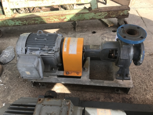 ขายปั้มน้ำหอยโข่ง Ebara 80x65FSGใบพัดทองเหลือง ขนาดเข้า 3นิ้ว ออก 2.5นิ้ว ชนมอเตอร์ Hitachi 10HP. 2800rpm. พร้อมแท่น สภาพสวยมากเดิมๆ พร้อมใช้งาน