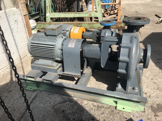 ขายปั้มน้ำหอยโข่ง Ebara 80x65FSK รุ่นหัวใหญ่ส่งน้ำไกล ใบพัดทองเหลือง รุ่นหัวใหญ่ส่งน้ำไกล ขนาดเข้า 3นิ้ว ออก 2.5นิ้ว ชนมอเตอร์ RK 10HP. 1450rpm. พร้อมแท่น สภาพสวยมากเดิมๆ พร้อมใช้งาน