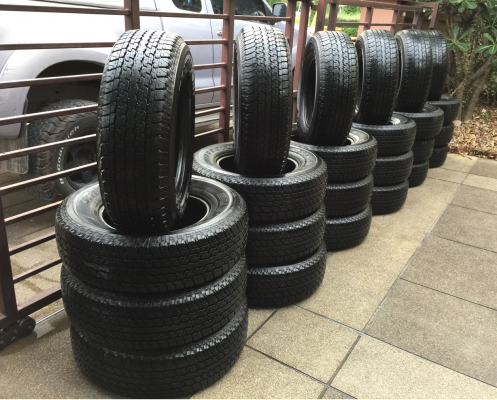 ยาง Bridgestone 245 70 16 ปลายปี16 ดอกเต็ม เนื้อนิ่ม ใช้ยาว ราคาไม่แพง