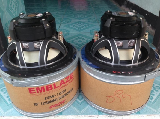 ซับ10นิ้ว EMBLAZE โครงหล่อว้อยคู่แม่เหล็กสองก้อนมือสองแบรนด์ดัง สภาพสวยเดิมใช้งานปกติเบสแนวฟังดีมาก ขายคู่ละ 2850 บาท สนใจ0892425454 ของอยู่สระบุรี ซับ10นิ้ว EMBLAZE โครงหล่อว้อยคู่แม่เหล็กสองก้อนมือสองแบรนด์ดัง สภาพสวยเดิมใช้งานปกติเบสแนวฟังดีมาก ขายคู่ละ 2850 บาท สนใจ0892425454 ของอยู่สระบุรี