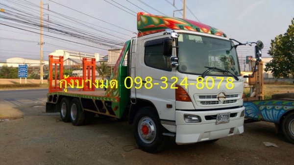ขายสิบล้อเทเลอร์ HINO mega เครื่อง 260 แรง ปี 49 หางเทเลอร์ต่อใหม่ เดิมๆ พร้อมใช้งานค่ะ ทะเบียนพร้อม