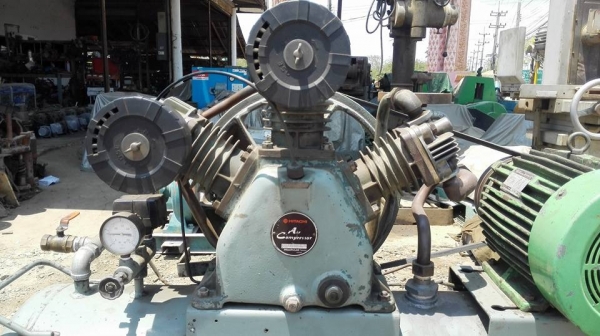 ** SOLD ** ปั้มลมญี่ปุ่น HITACHI BEBICON 10 HP 260 L 380V พร้อมใช้งาน