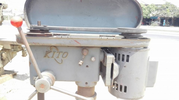 สว่านแท่นญี่ปุ่น KITO รุ่นคอยาว 160 cm เจาะ 19 mm ไฟ 220V พร้อมใช้งาน
