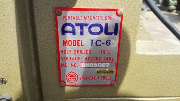 ** SOLD ** สว่านแม่เหล็ก ATORI TC-6R Drill 18 mm ไฟ 220V พร้อมใช้งาน