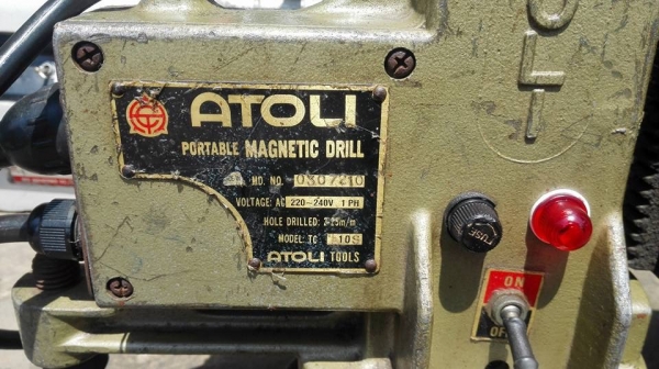 SOLD ** เหลือ 1 ตัว ** สว่านแม่เหล็ก ATORI TC 10S Drill 25 mm ไฟ 220V พร้อมใช้งาน (มี 2 ตัว)