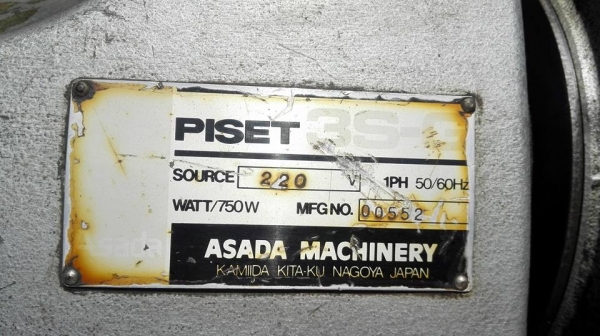 ** ไปอยู่เมืองชล **เครื่องต้าปญี่ปุ่น ASADA PISET 3S-G ขนาด 1/2&quot;- 3&quot; พร้อมใช้งาน