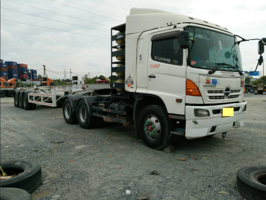 ขายหัวลาก Hino CNG แท้ห้างพร้อมหางลาก 3 เพลา ขายหัวลาก Hino CNG แท้ห้างพร้อมหางลาก 3 เพลา