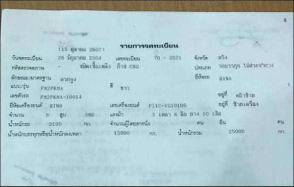 ขายหัวลาก Hino CNG แท้ห้างพร้อมหางลาก 3 เพลา
