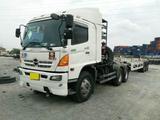 ขายหัวลาก Hino CNG แท้ห้างพร้อมหางลาก 3 เพลา ขายหัวลาก Hino CNG แท้ห้างพร้อมหางลาก 3 เพลา