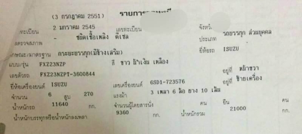 ขาย 1,490,000 ISUZU.270.UERO 1 ปี 45 แม่ลูกดั้ม แม่คานหน้ายังไม่ลงเล่ม เครื่องดีคัดซีสวยเกียร์เดิมเอ