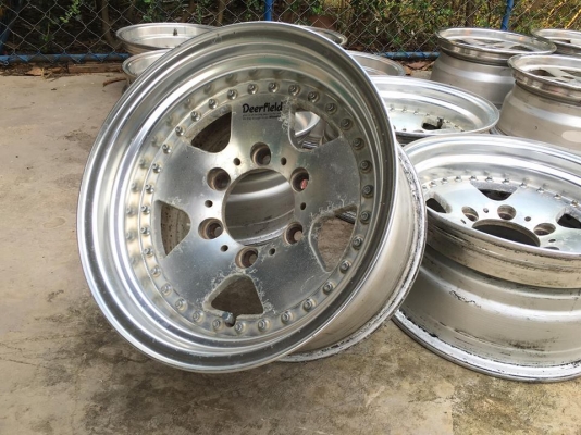 ขายล้อ WORK Deerfield 3 ชิ้นแท้ 15x8 ออฟ0 6รูกระบะ ประมูลญี่ปุ่น