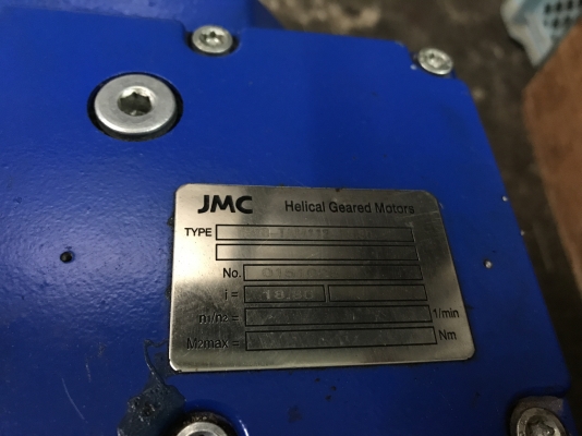 ขายมอเตอร์เกียร์ JMC 5.5HP. 380V อัตราทด 1:18.8 เพลาออกประมาณ 76รอบต่อนาที ของใหม่เก่าเก็บไม่เคยใช้งาน สวยมากๆครับ ขายมอเตอร์เกียร์ JMC 5.5HP. 380V อัตราทด 1:18.8 เพลาออกประมาณ 76รอบต่อนาที ของใหม่เก่าเก็บไม่เคยใช้งาน สวยมากๆครับ