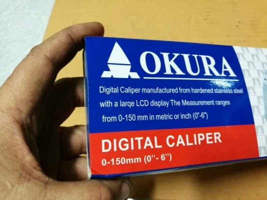 ด่วนอันละ 700 บ. ส่งฟรี083-2000058  LINE ID: line832923  เวอร์เนียดิจิตอดขนาด 150 mm. ยี่ห้อ OKURA วัดได้ทั้งนิ้วและมิล มีคู่มือการใช้ให้  (มีหลายอัน)