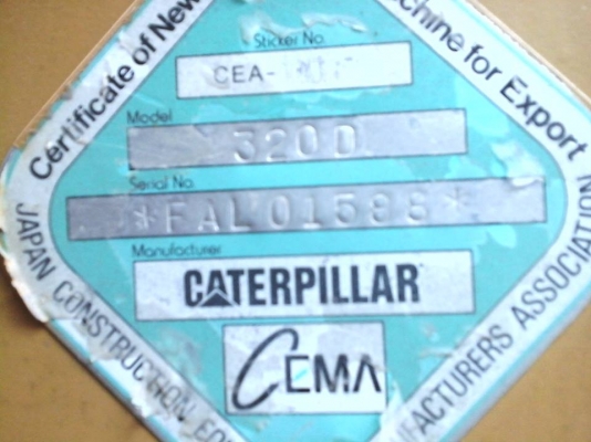 รถขุด CATERPILLAR 320D ใบแทรค 80