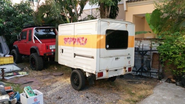 ขายพ่วงครับ เหมาะสำหรับ บรรทุกอุปกรณ์ ช่าง ทำเป็นรถเซอร์วิส foodtruck รถนอน รถขายของ ขนาดตู้ ยาว 2.4เมตร กว้าง 1.42 สูง 1.3เมตร ราคา 35000บาท สนใจสอบถามได้ครับ
