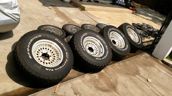 ขายล้อ rays power volk. 15x7 et -11 6/139 แท้ๆ เก่าญี่ปุ่น ไม่เคยใช้ในไทย iรับน้ำหนัก 850kg ต่อวง มีปั้มที่ล้อ พร้อมยางbf 31 &quot; ราคา 16000บาท ล้อแท้ พร้อมยางbf .ราคานี้โคตรถูก ดูของพระราม2 083 5996979 Id champ_rama2