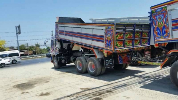 ขายรถพ่วงแม่+ลูก ISUZU เครื่อง 270 แรง ปี 46 ยูโรทู เครื่องดำ กระบะดัมพ์มิเนียม ลูก 2 เพลา ทะเบียนพร้อม