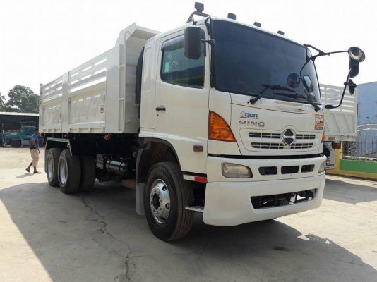 ขายรถสิบล้อดัมพ์ Hino เครื่อง 344 แรง ปี 55 กระบะดัมพ์สามมิตร มีระบบลากพ่วง ทะเบียนพร้อม