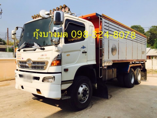 ขายสิบล้อดัมพ์ Hino mega เครื่อง 320 แรง ปี 48 มีระบบลากพ่วง กระบะดัมพ์มิเนียม ยางเรเดียนแท้ ทะเบียนพร้อม