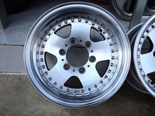 ขายล้อ WORK Deerfield 3 ชิ้นแท้ 15x8 ออฟ0 6รูกระบะ ประมูลญี่ปุ่น